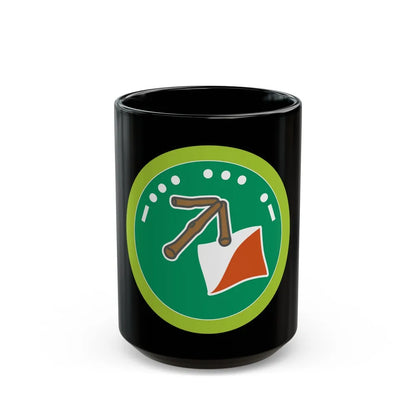 Sign Signal and Codes (Boy Scout Merit Badge) Black Coffee Mug-15oz-Go Mug Yourself