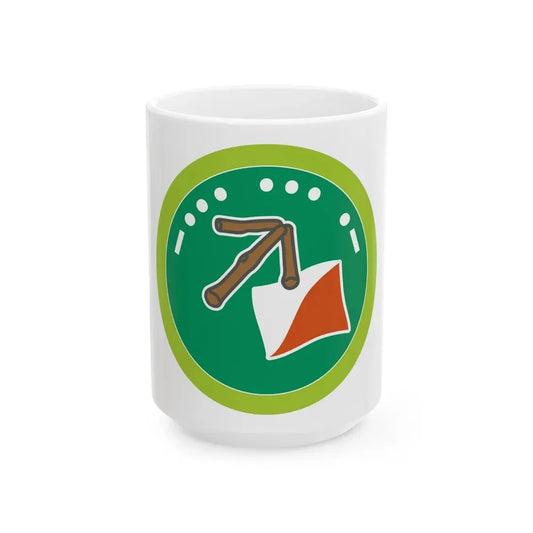 Sign Signal and Codes (Boy Scout Merit Badge) White Coffee Mug 15oz - Go Mug Yourself