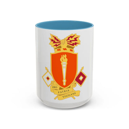 Signal Center and Fort Gordon and School 2 (U.S. Army) Accent Coffee Mug 15oz Light Blue - Go Mug Yourself