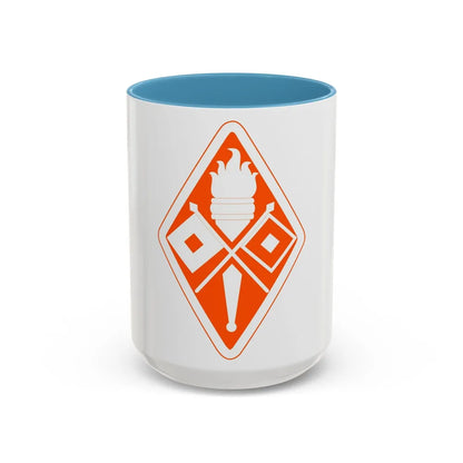 Signal Center and Fort Gordon and School (U.S. Army) Accent Coffee Mug 15oz Light Blue - Go Mug Yourself