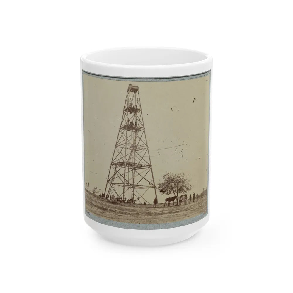 Signal Tower (U.S. Civil War) White Coffee Mug-15oz-Go Mug Yourself