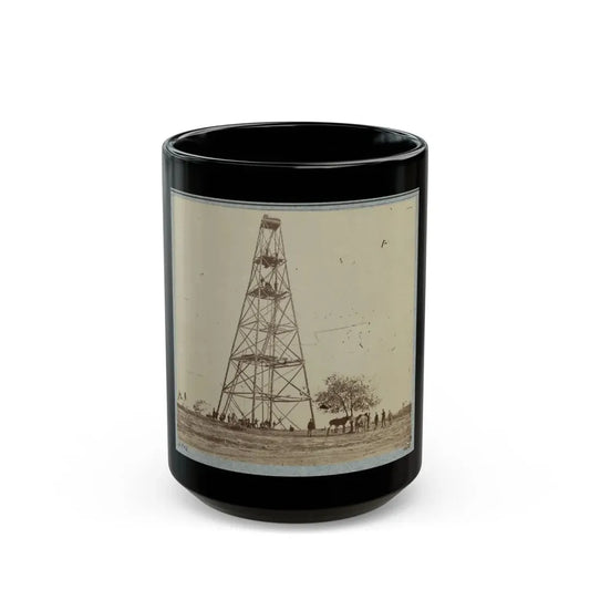 Signal Tower (U.S. Civil War) Black Coffee Mug 15oz - Go Mug Yourself
