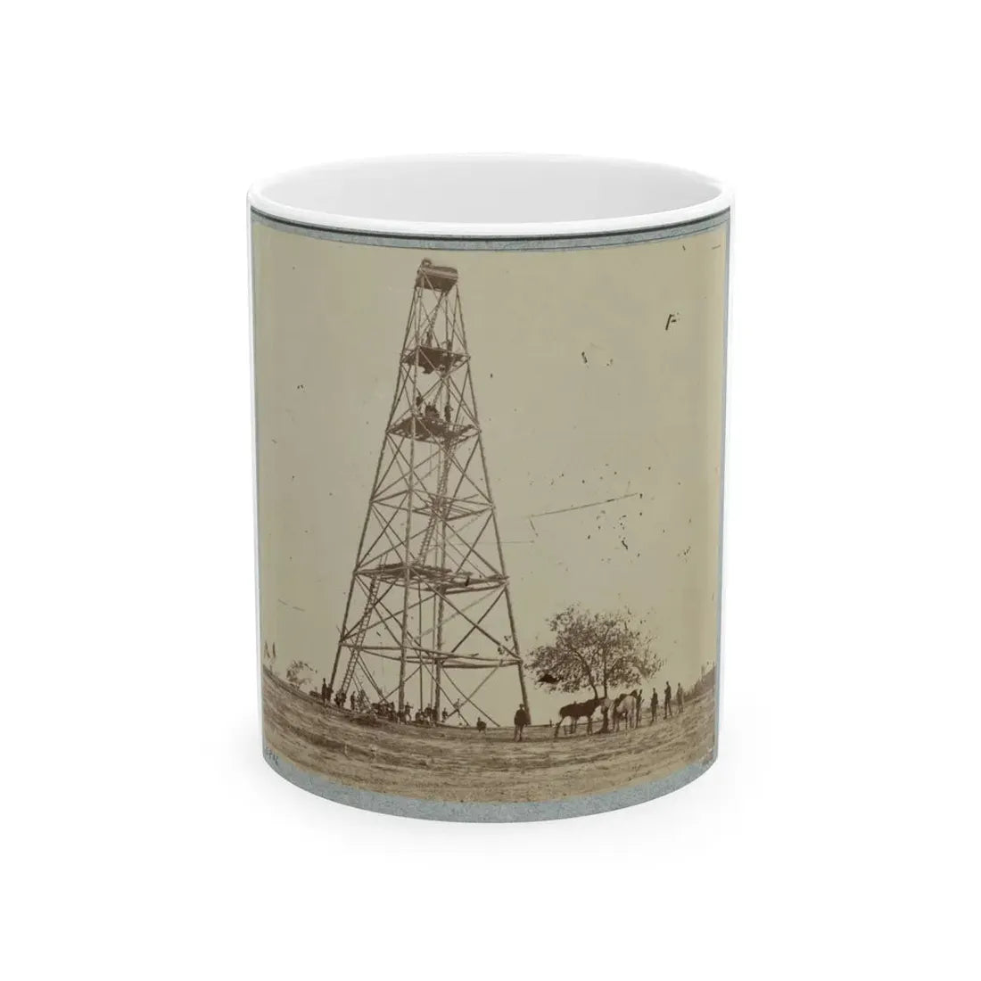 Signal Tower (U.S. Civil War) White Coffee Mug 11oz - Go Mug Yourself