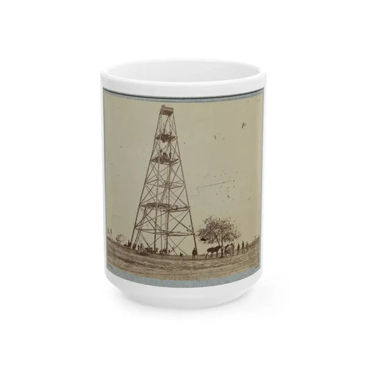 Signal Tower (U.S. Civil War) White Coffee Mug 15oz - Go Mug Yourself