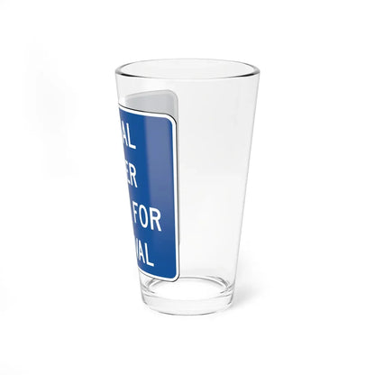 SIGNAL UNDER STUDY FOR REMOVAL Delaware D12-6-DE (Delaware) (Road Sign) Pint Glass 16oz - Go Mug Yourself