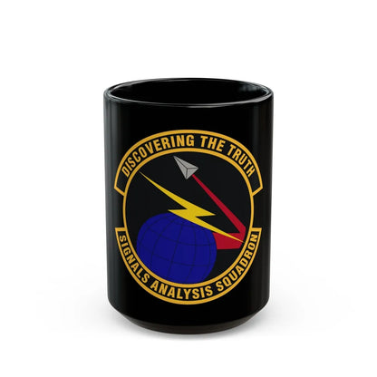 Signals Analysis Squadron (U.S. Air Force) Black Coffee Mug-15oz-Go Mug Yourself