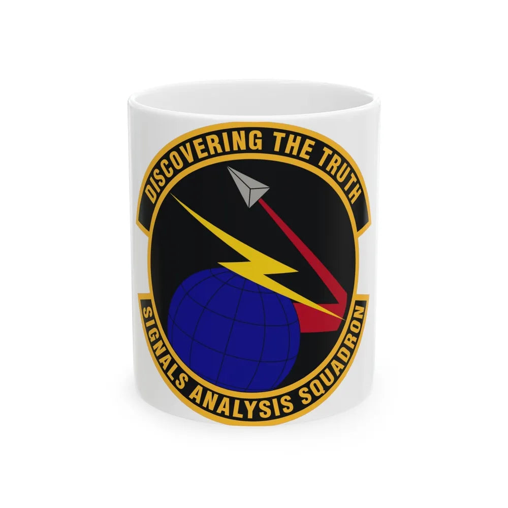 Signals Analysis Squadron (U.S. Air Force) White Coffee Mug-11oz-Go Mug Yourself