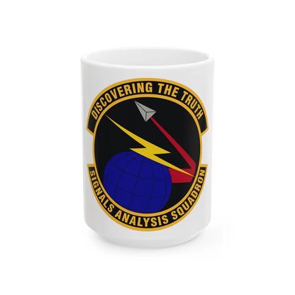 Signals Analysis Squadron (U.S. Air Force) White Coffee Mug-15oz-Go Mug Yourself