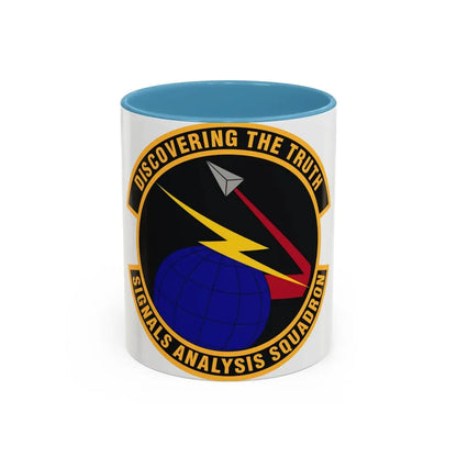 Signals Analysis Squadron (U.S. Air Force) Accent Coffee Mug 11oz Light Blue - Go Mug Yourself