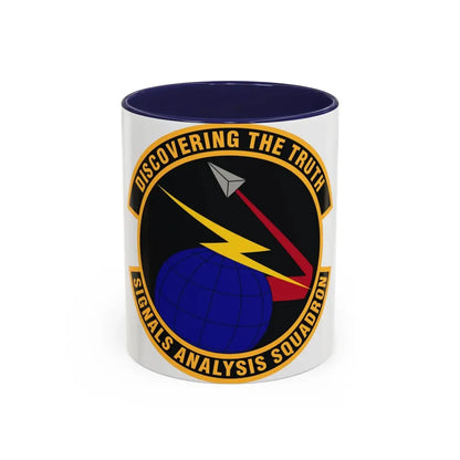 Signals Analysis Squadron (U.S. Air Force) Accent Coffee Mug 11oz Navy - Go Mug Yourself