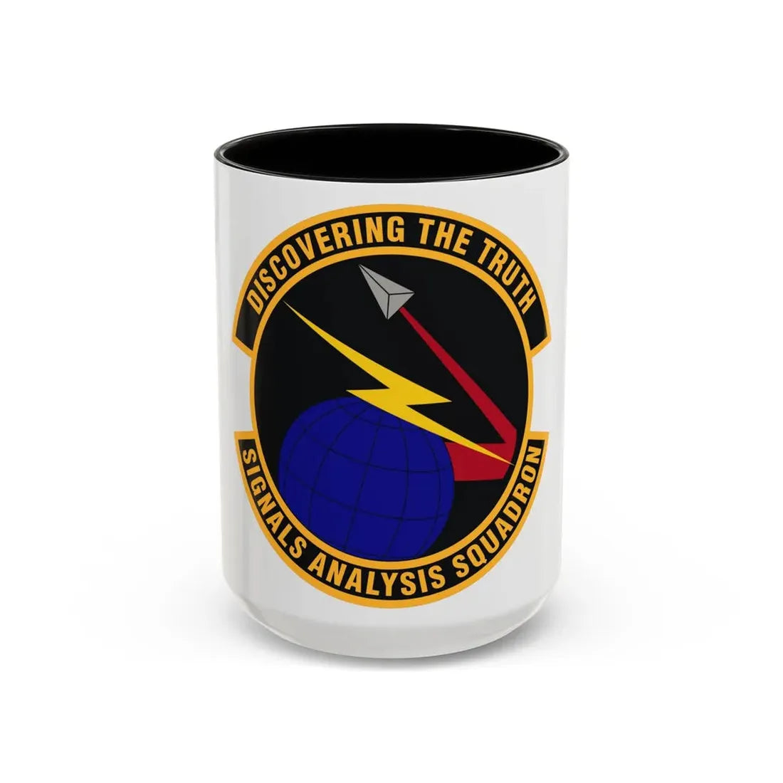 Signals Analysis Squadron (U.S. Air Force) Accent Coffee Mug 15oz Black - Go Mug Yourself