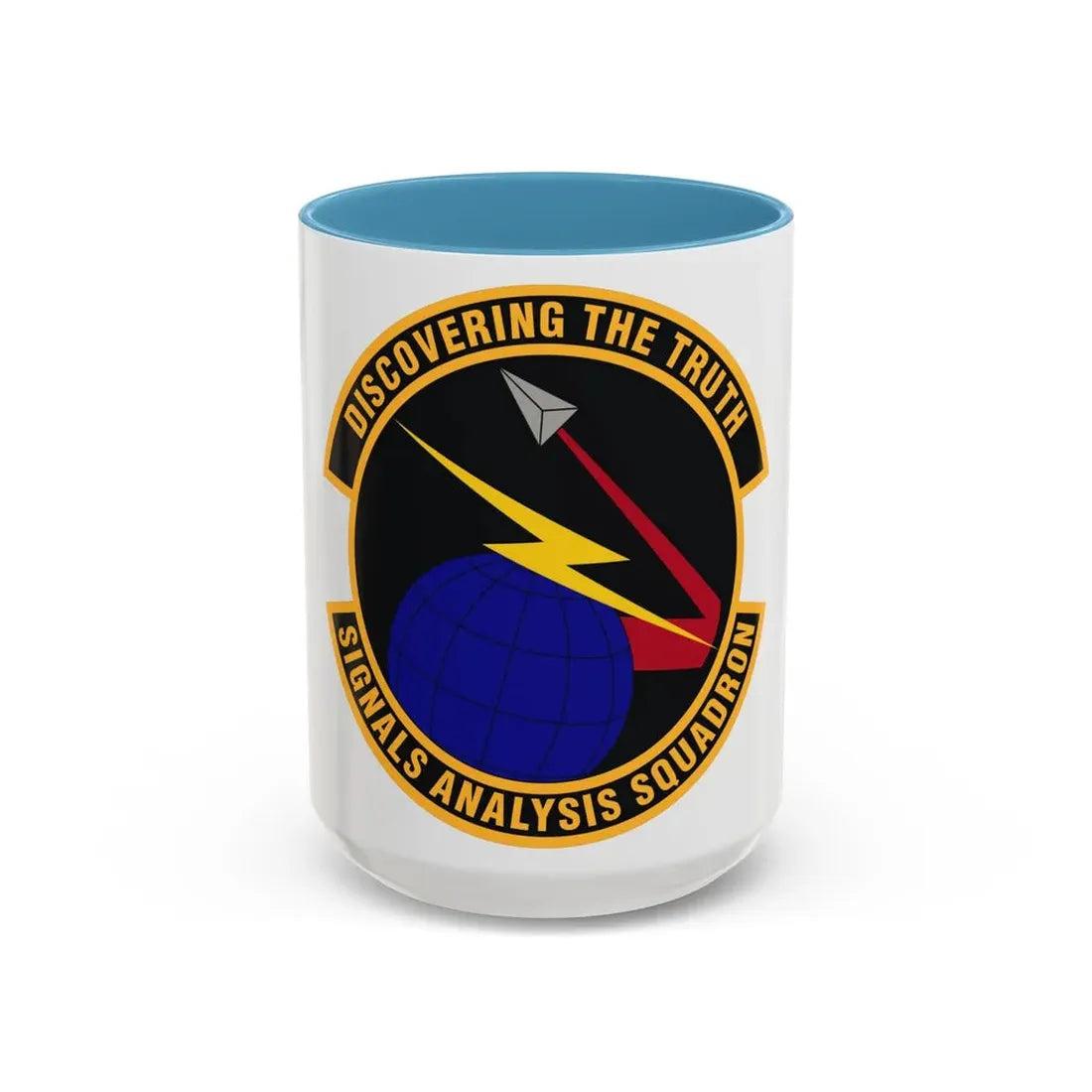 Signals Analysis Squadron (U.S. Air Force) Accent Coffee Mug 15oz Light Blue - Go Mug Yourself