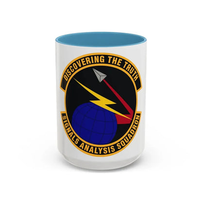 Signals Analysis Squadron (U.S. Air Force) Accent Coffee Mug 15oz Light Blue - Go Mug Yourself