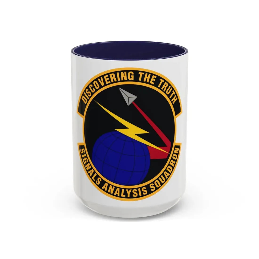 Signals Analysis Squadron (U.S. Air Force) Accent Coffee Mug 15oz Navy - Go Mug Yourself