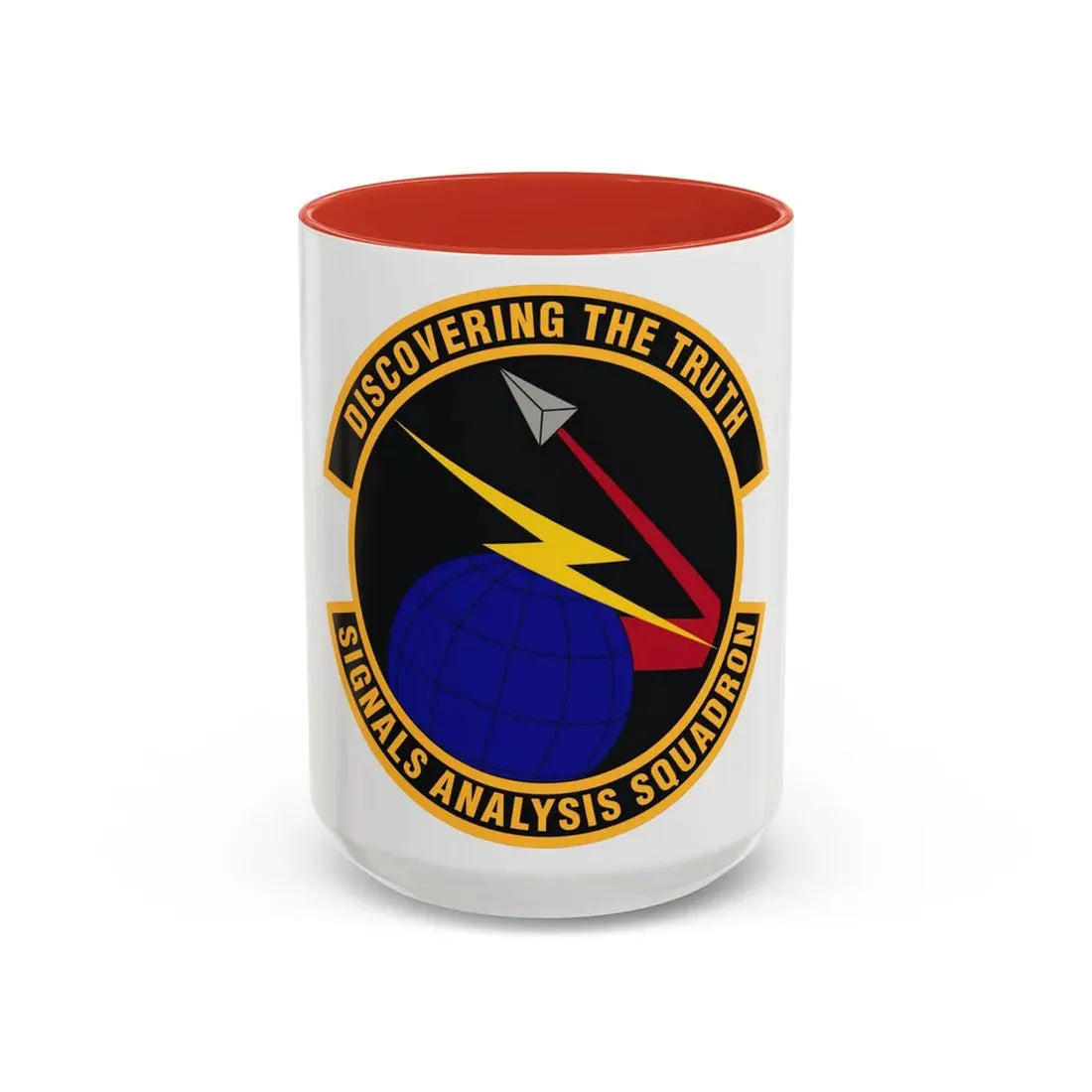 Signals Analysis Squadron (U.S. Air Force) Accent Coffee Mug 15oz Red - Go Mug Yourself