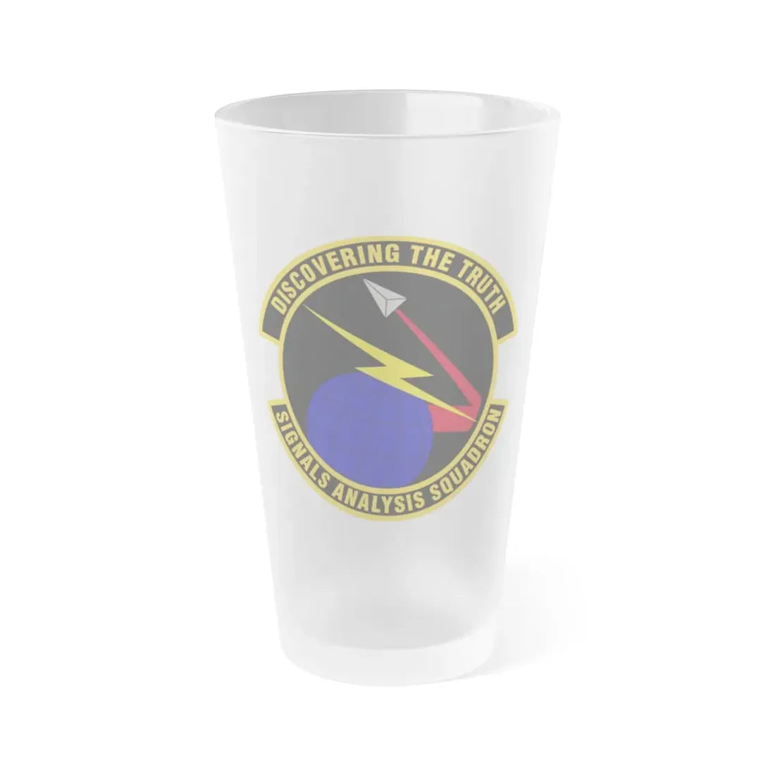 Signals Analysis Squadron (U.S. Air Force) Frosted Pint Glass 16oz Default Title - Go Mug Yourself