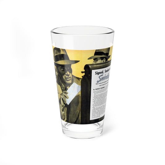 Signed, Sealed - and Swindled, Argosy, May 1949 (Magazine Illustration) Pint Glass 16oz-16oz-Go Mug Yourself