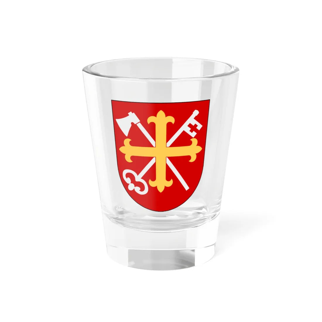 Sigtuna församling vapen (Sweden) (Coat of Arms) Shot Glass 1.5oz 1.5oz - Go Mug Yourself