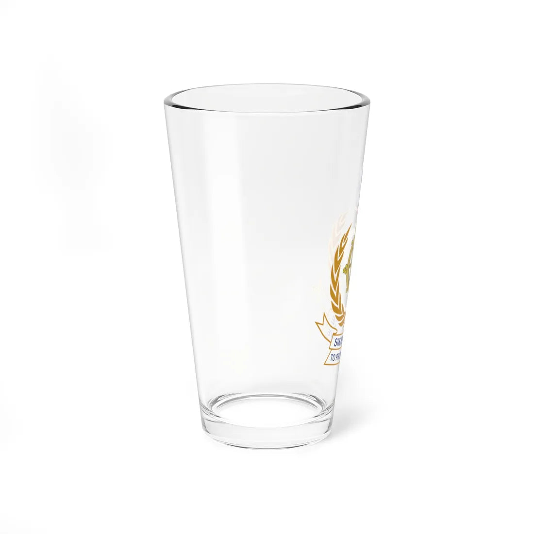 Sikkim police logo (India) (Coat of Arms) Pint Glass 16oz - Go Mug Yourself