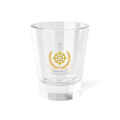 Sikkim police logo (India) (Coat of Arms) Shot Glass 1.5oz 1.5oz - Go Mug Yourself