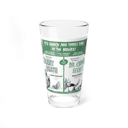 SILENT DEATH + DR.CADMAN'S SECRET (THE BLACK SLEEP) 1956 Movie Poster - Pint Glass 16oz 16oz - Go Mug Yourself