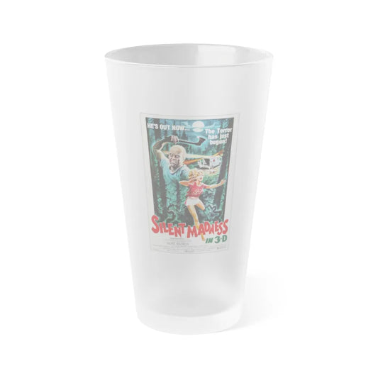 SILENT MADNESS 1984 Movie Poster - Frosted Pint Glass 16oz-16oz-Frosted-Go Mug Yourself