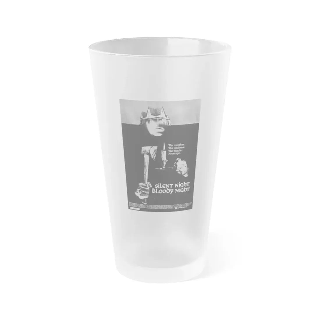 SILENT NIGHT, BLOODY NIGHT 1972 Movie Poster - Frosted Pint Glass 16oz Default Title - Go Mug Yourself