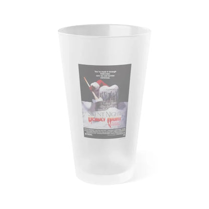 SILENT NIGHT, DEADLY NIGHT 1984 Movie Poster - Frosted Pint Glass 16oz Default Title - Go Mug Yourself