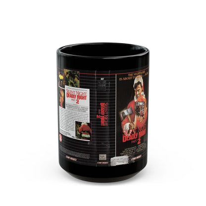 SILENT NIGHT DEADLY NIGHT 2 (VHS COVER) - Black Coffee Mug-15oz-Go Mug Yourself