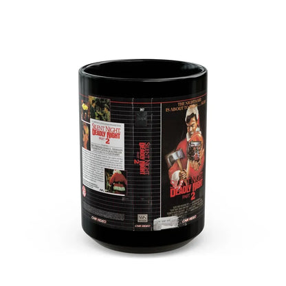 SILENT NIGHT DEADLY NIGHT 2 (VHS COVER) - Black Coffee Mug 15oz - Go Mug Yourself