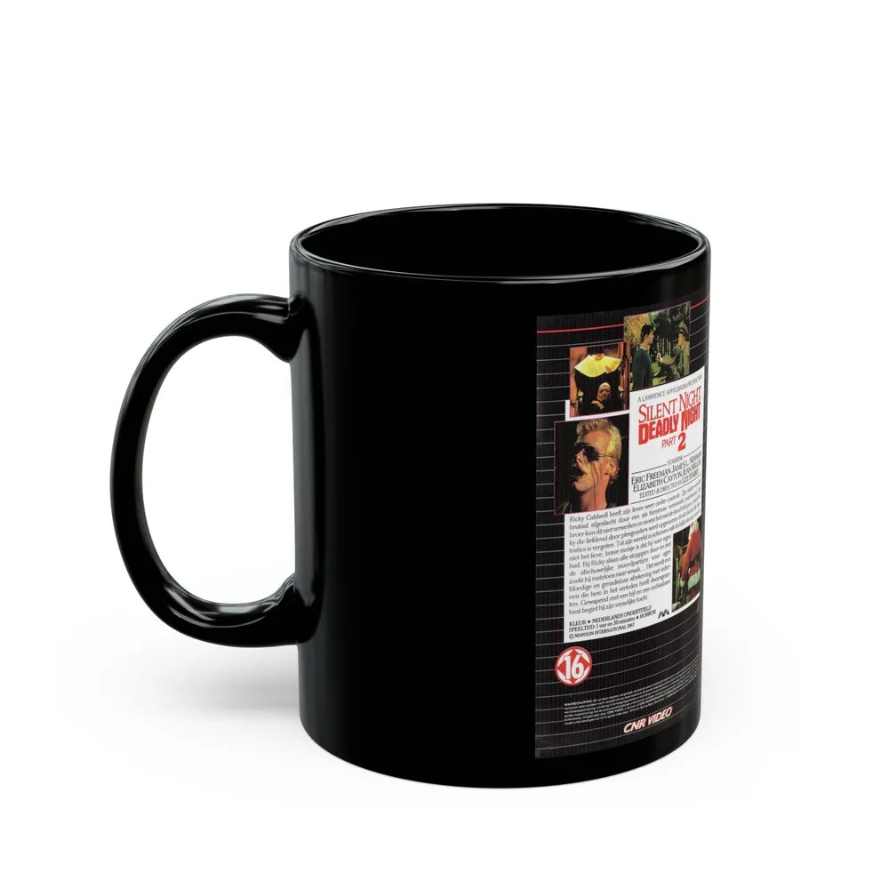 SILENT NIGHT DEADLY NIGHT 2 (VHS COVER) - Black Coffee Mug-Go Mug Yourself