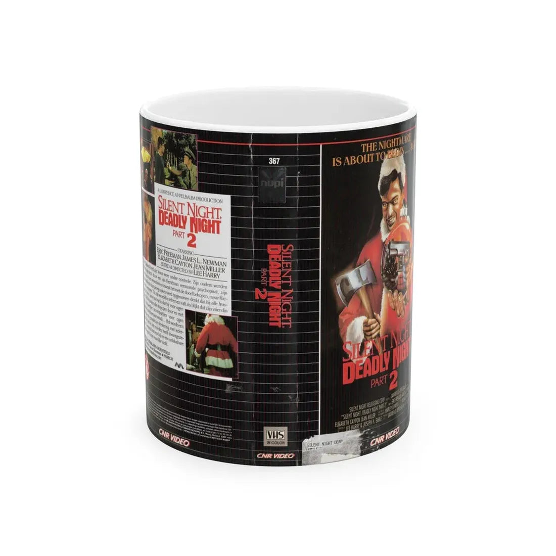 SILENT NIGHT DEADLY NIGHT 2 (VHS COVER) - White Coffee Mug 11oz - Go Mug Yourself