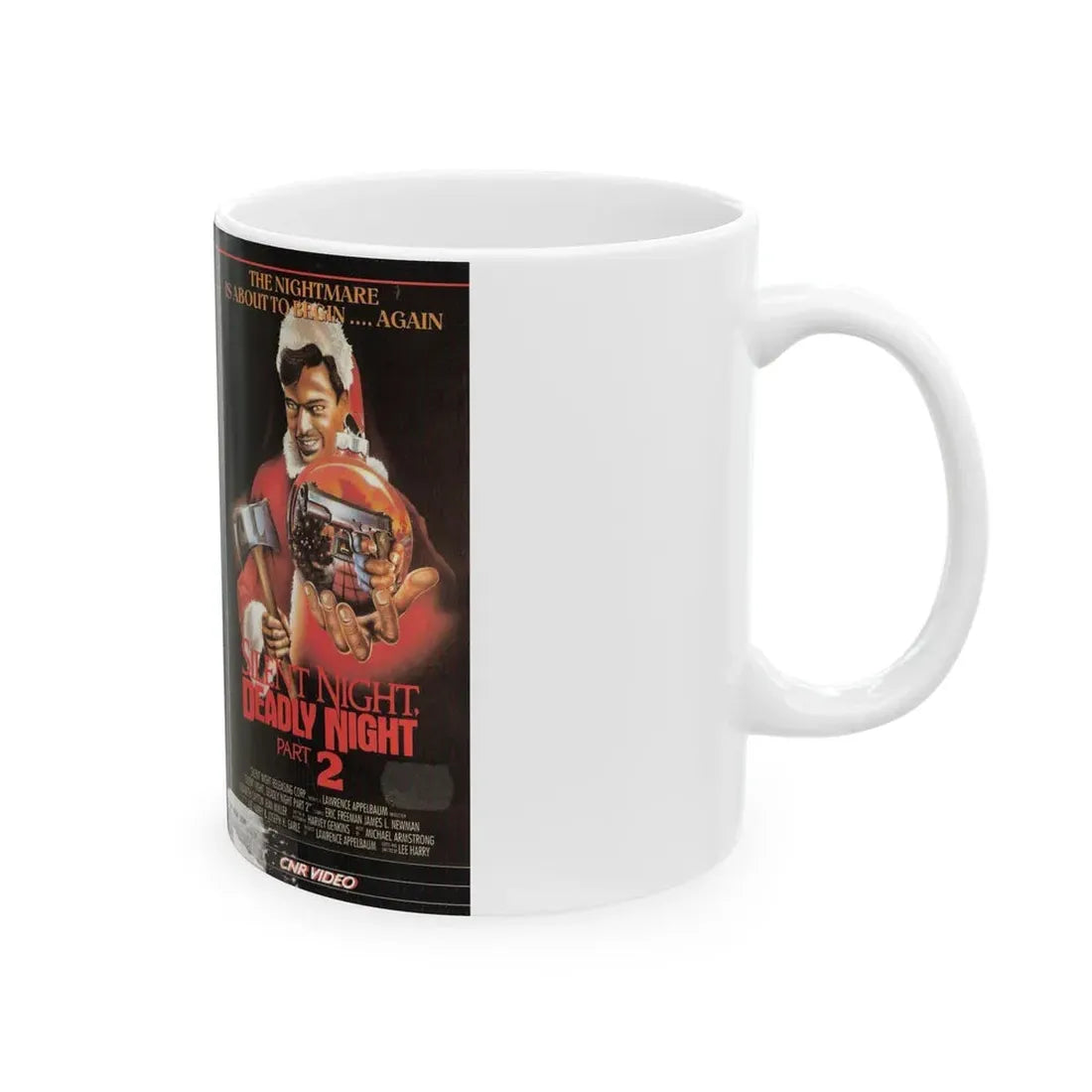 SILENT NIGHT DEADLY NIGHT 2 (VHS COVER) - White Coffee Mug - Go Mug Yourself