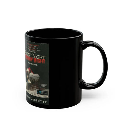 SILENT NIGHT DEADLY NIGHT (VHS COVER) - Black Coffee Mug-Go Mug Yourself