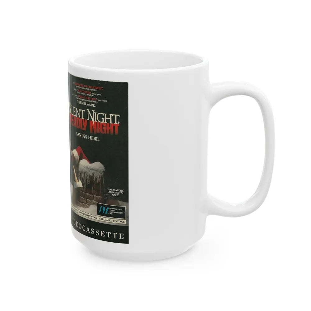 SILENT NIGHT DEADLY NIGHT (VHS COVER) - White Coffee Mug-Go Mug Yourself