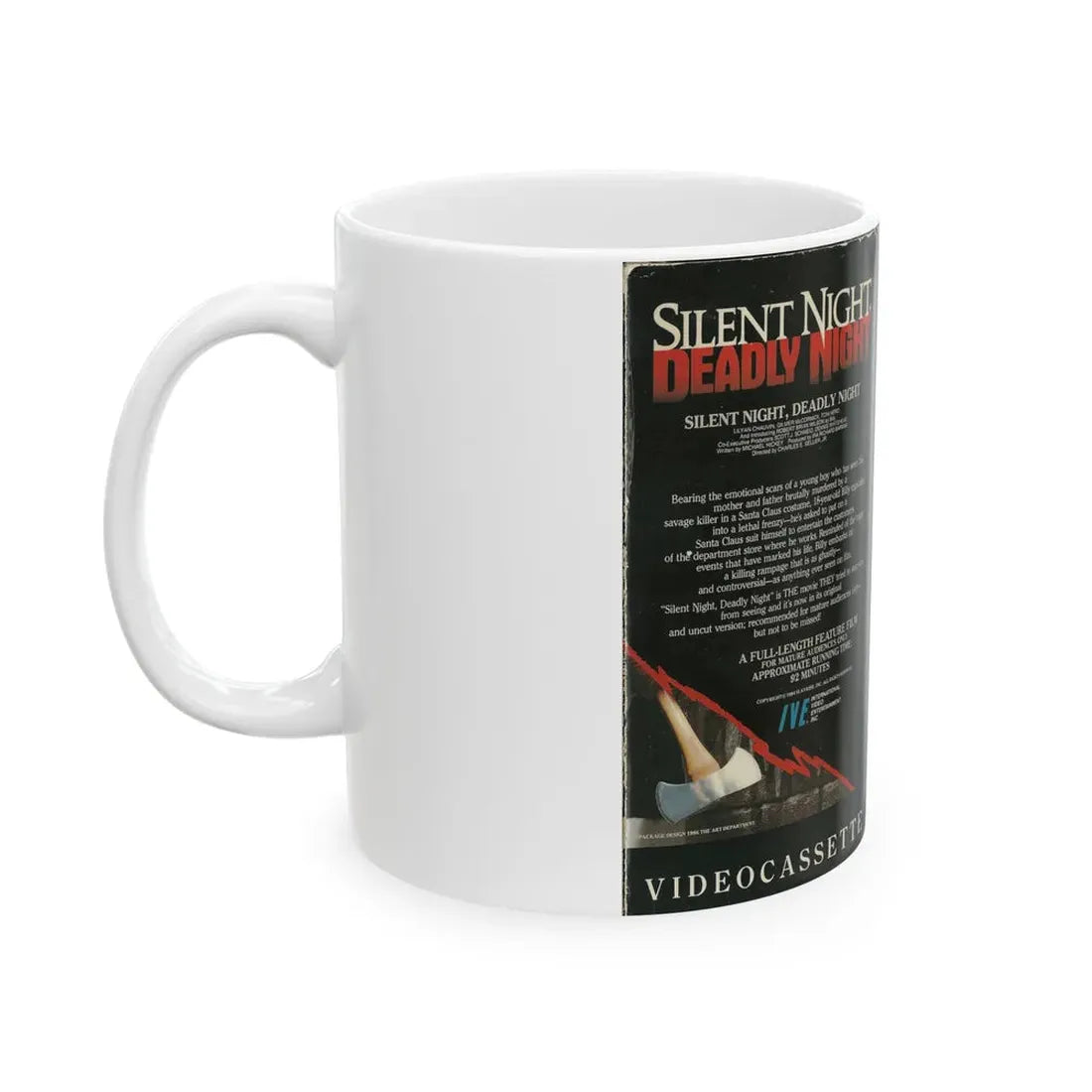 SILENT NIGHT DEADLY NIGHT (VHS COVER) - White Coffee Mug - Go Mug Yourself
