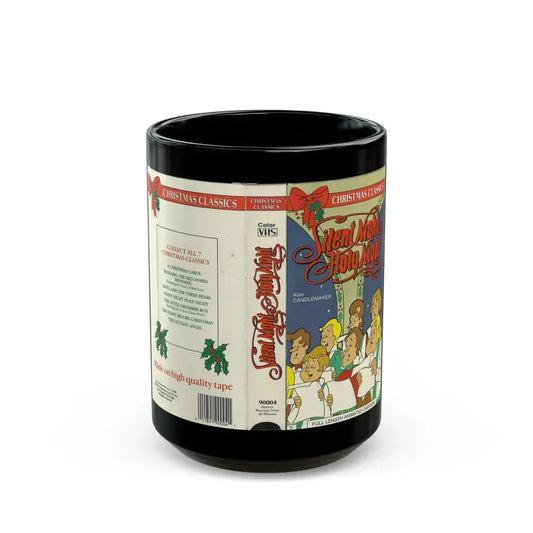 SILENT NIGHT HOLY NIGHT (VHS COVER) - Black Coffee Mug 15oz - Go Mug Yourself
