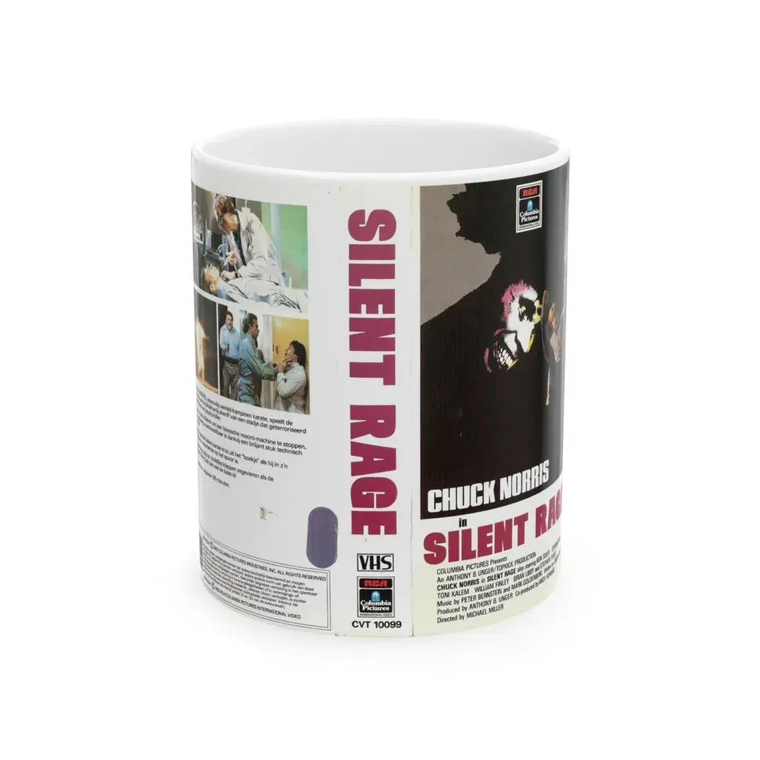 SILENT RAGE (VHS COVER) - White Coffee Mug 11oz - Go Mug Yourself