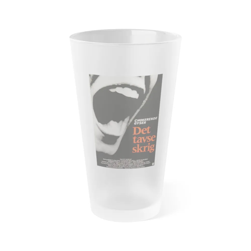 SILENT SCREAM (DANISH) 1979 Movie Poster - Frosted Pint Glass 16oz-Go Mug Yourself