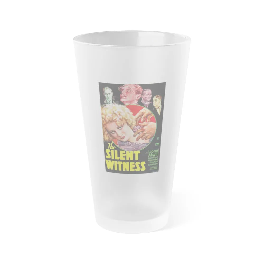 SILENT WITNESS 1932 Movie Poster - Frosted Pint Glass 16oz-Go Mug Yourself