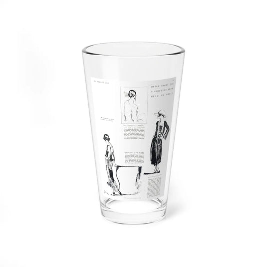 Silhouette from Head to Heels, Harper's Bazaar, August 1922 (Magazine Illustration) Pint Glass 16oz 16oz - Go Mug Yourself