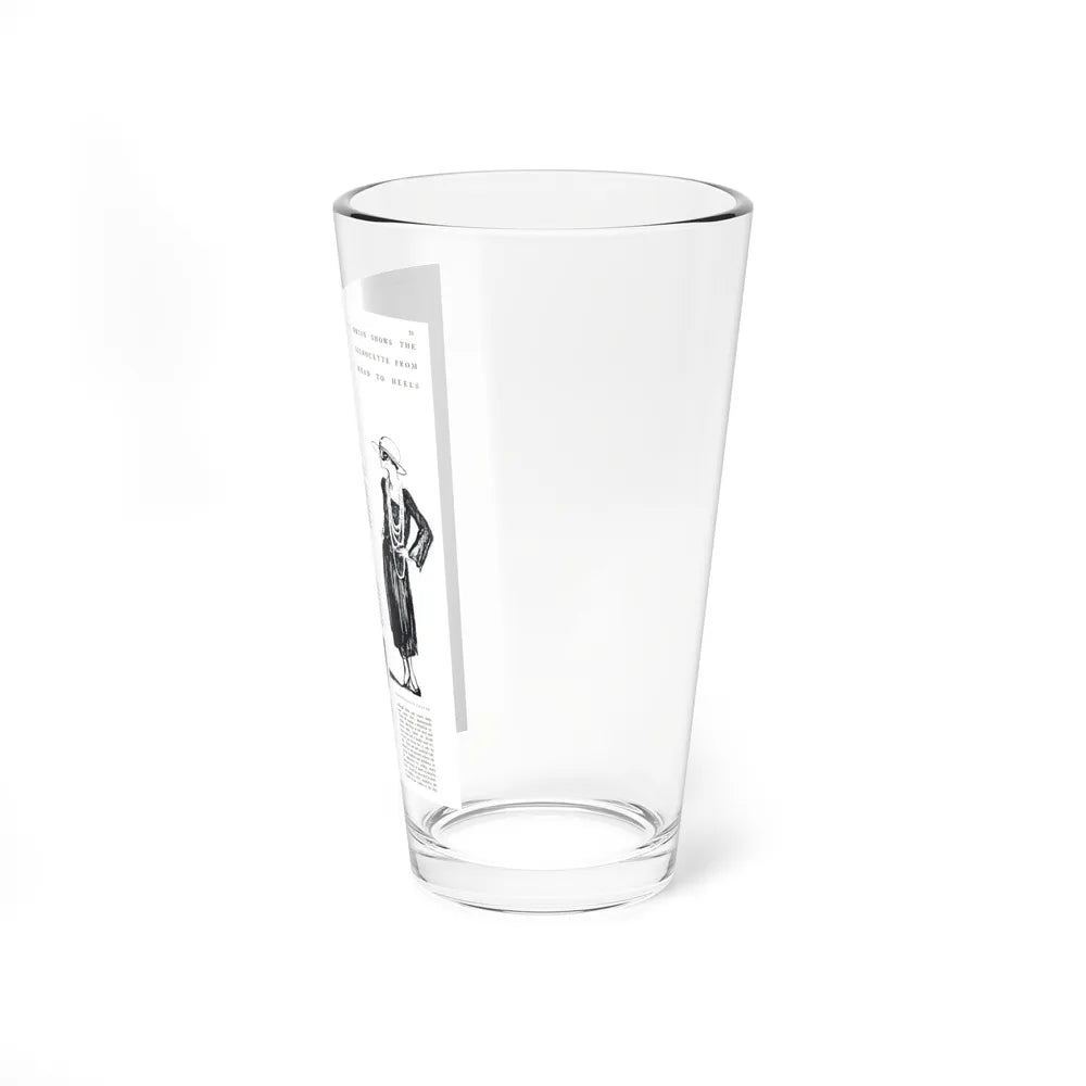 Silhouette from Head to Heels, Harper's Bazaar, August 1922 (Magazine Illustration) Pint Glass 16oz - Go Mug Yourself