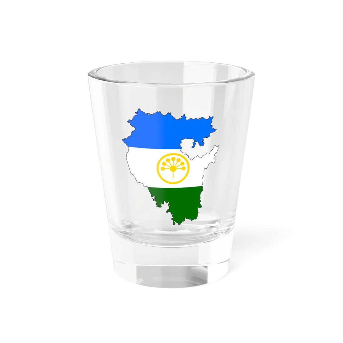 Silhouette of Bashkortostan (Russia) Shot Glass 1.5oz 1.5oz - Go Mug Yourself