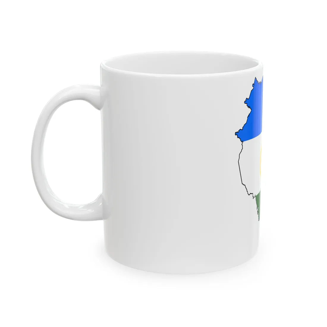 Silhouette of Bashkortostan (Russia) White Coffee Mug - Go Mug Yourself