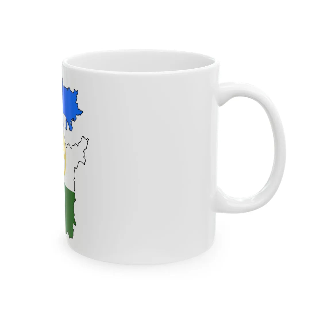 Silhouette of Bashkortostan (Russia) White Coffee Mug - Go Mug Yourself