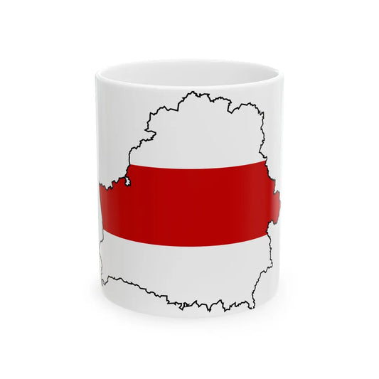 Silhouette of Belarus (Belarus) White Coffee Mug 11oz - Go Mug Yourself