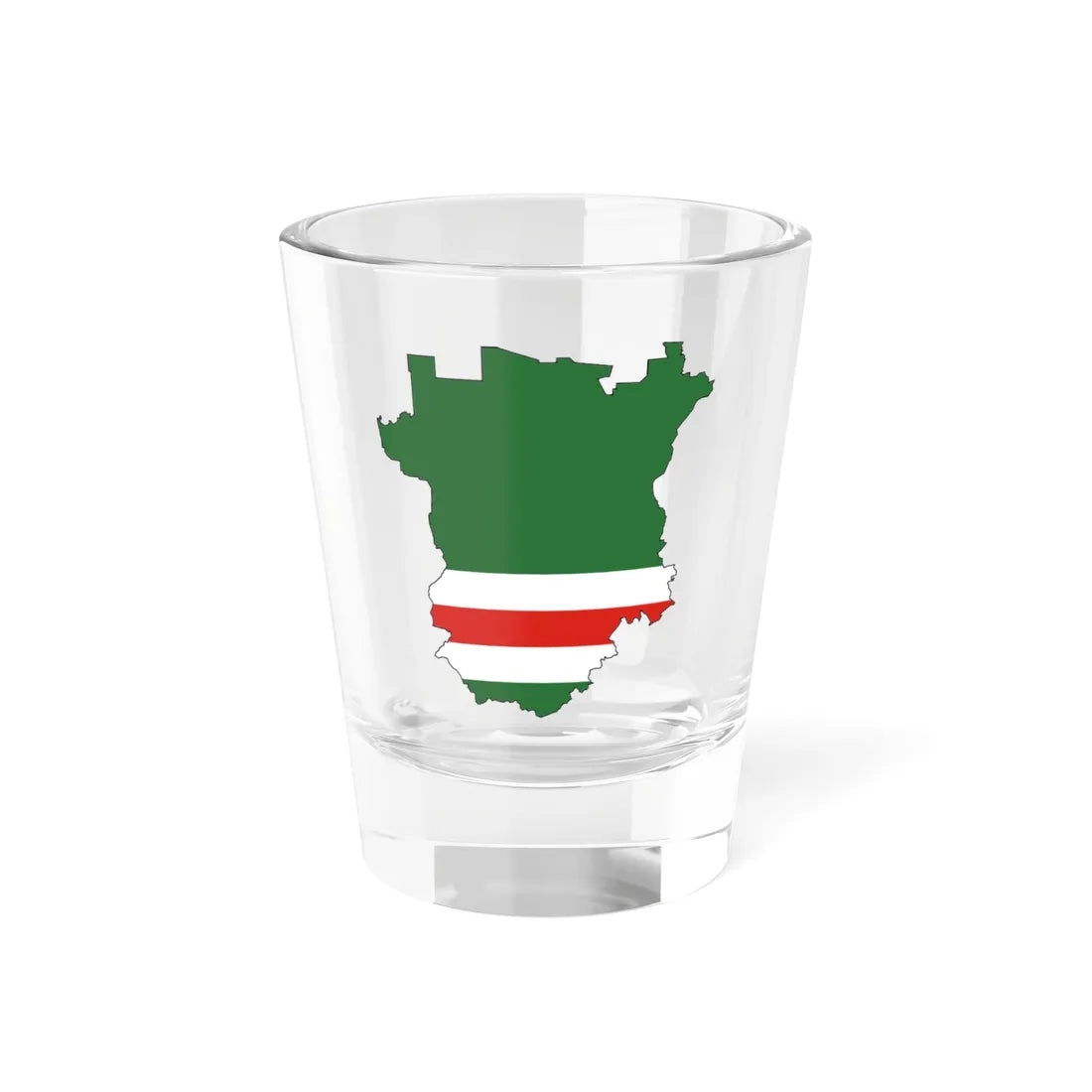 Silhouette of Chechen Republic of Ichkeria (Russia) Shot Glass 1.5oz 1.5oz - Go Mug Yourself