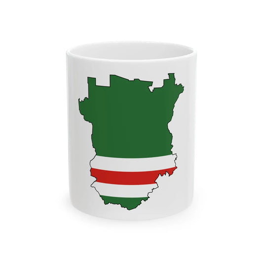 Silhouette of Chechen Republic of Ichkeria (Russia) White Coffee Mug 11oz - Go Mug Yourself