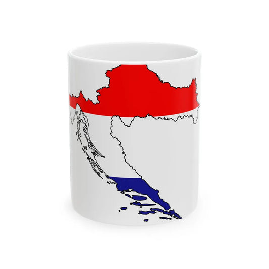 Silhouette of Croatia (Croatia) White Coffee Mug 11oz - Go Mug Yourself