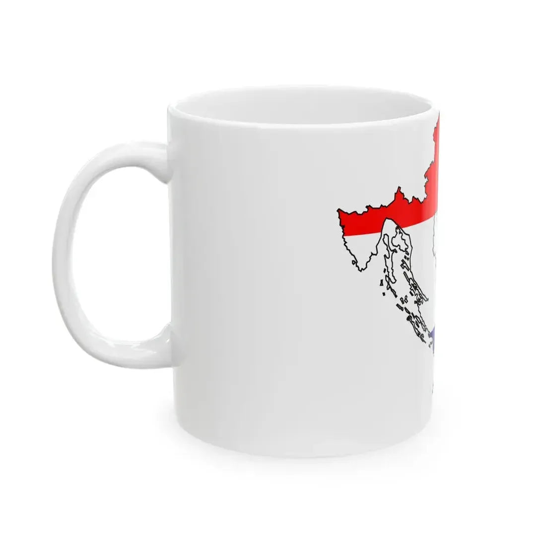 Silhouette of Croatia (Croatia) White Coffee Mug - Go Mug Yourself